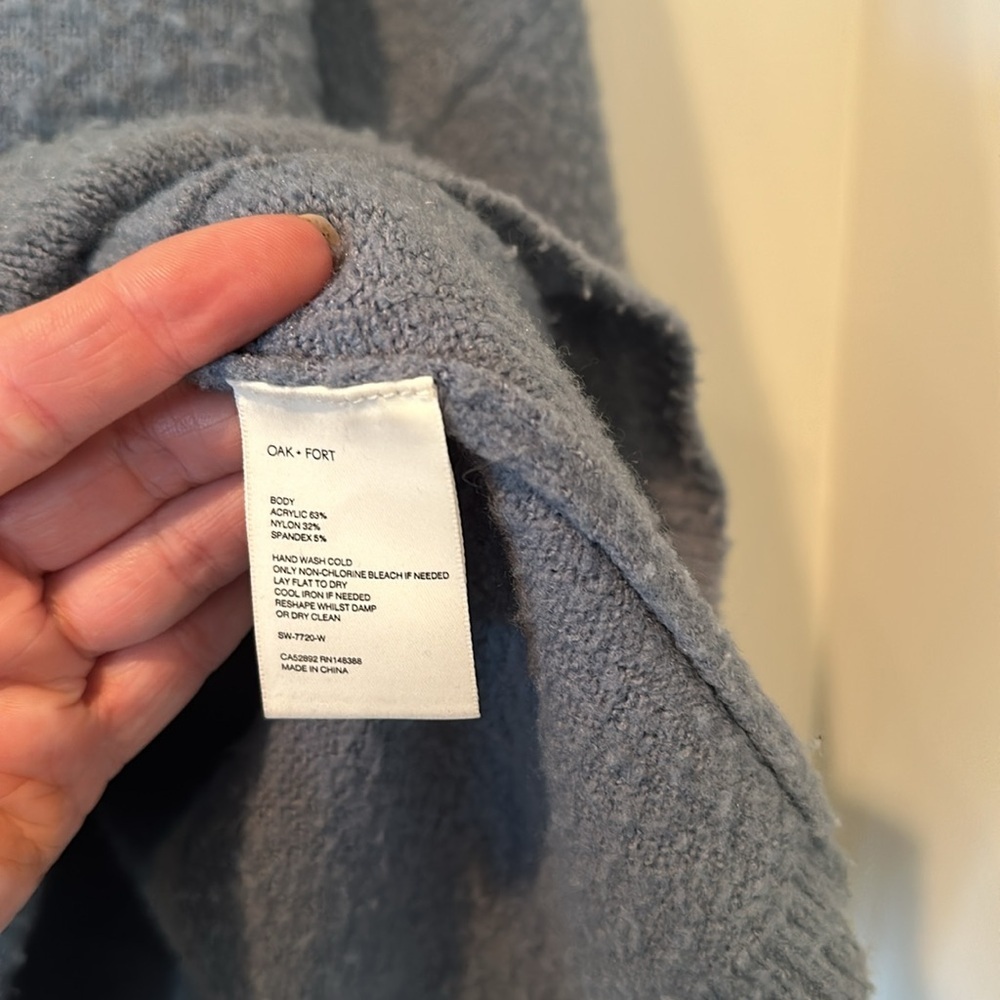 OAK + FORT Brown Crew Neck Sweater - Picture 6 of 7